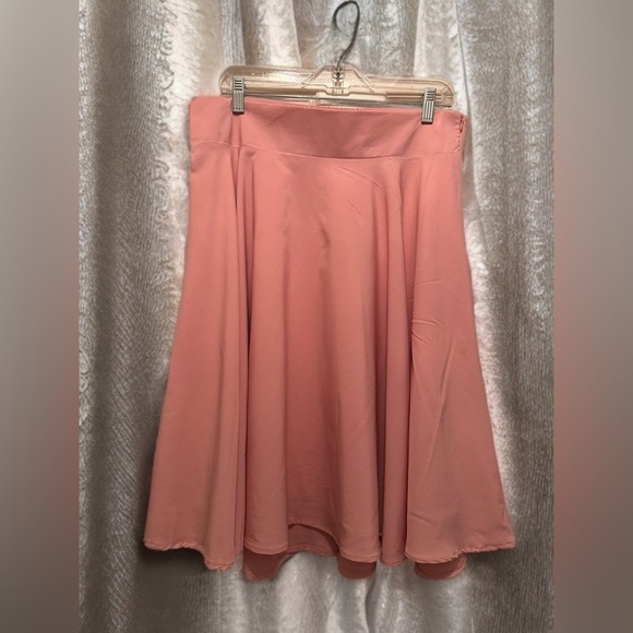 NWT Women’s Vintage Style High Waist Side Zip Flair Shirt Dusty Pink Size XL - Picture 8 of 10